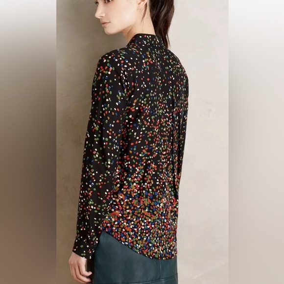 Maeve x Anthropologie Women's Wynwood Confetti Blouse Size 10 LIKE NEW - Picture 2 of 6